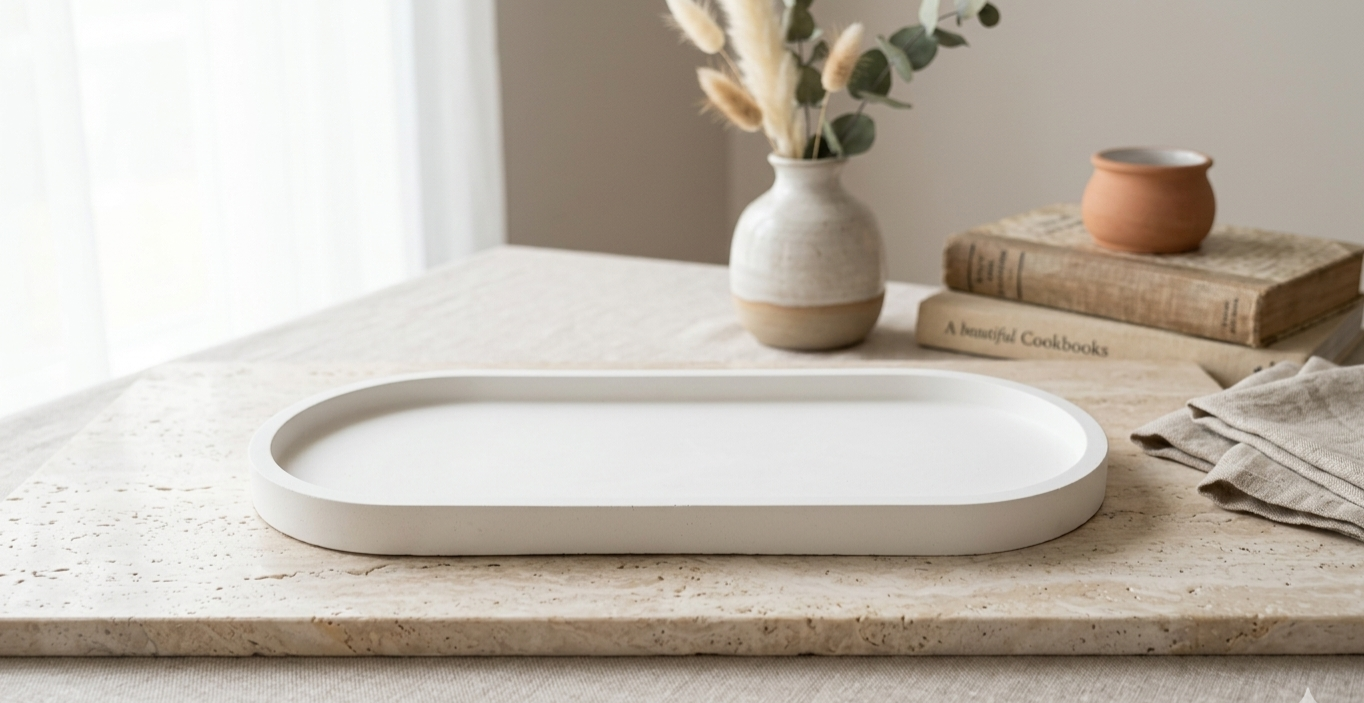 Tăviță Decorativă Mare – Praf Ceramic (31 x 12,5 cm)