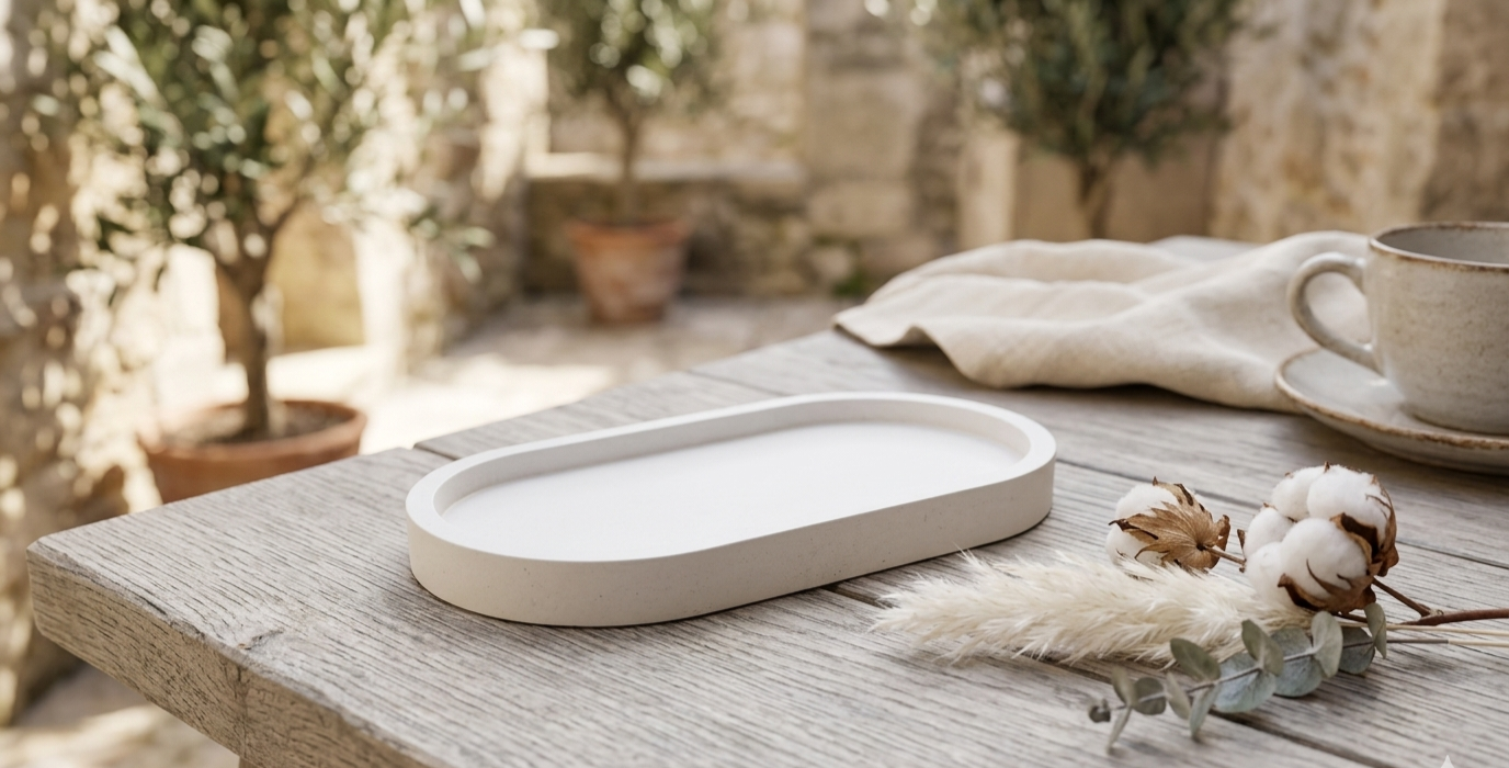 Tăviță Decorativă din Praf Ceramic (18 x 9,5 cm)